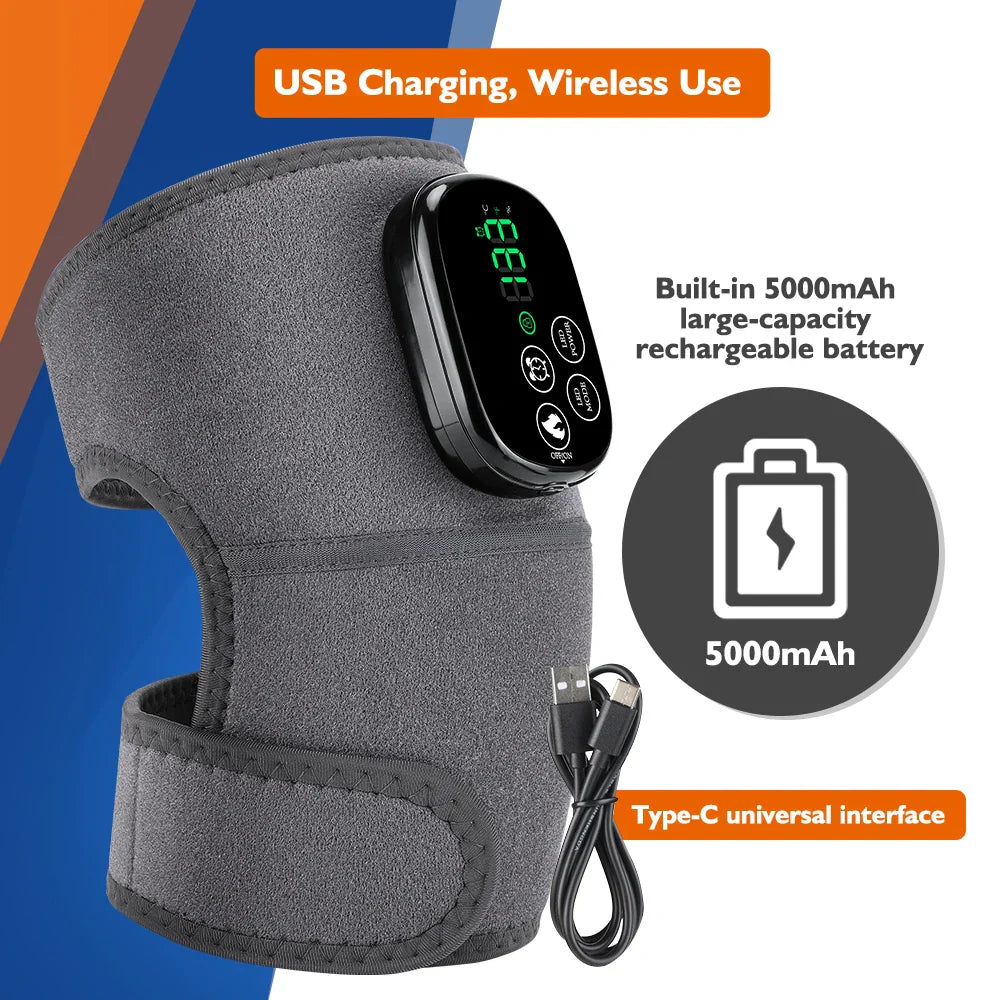Infrared Light Therapy Knee Brace, 660nm & 850nm, Shoulder Massager, Heating Wrap for Muscle Relaxation