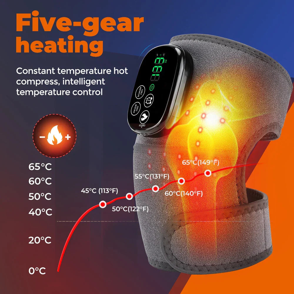 Infrared Light Therapy Knee Brace, 660nm & 850nm, Shoulder Massager, Heating Wrap for Muscle Relaxation