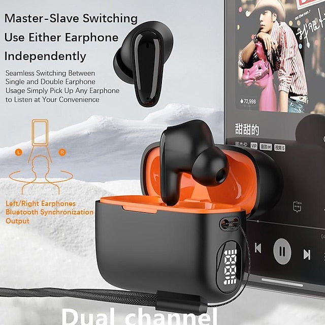Tws Wireless Bluetooth Headset Hifi Surround Sound in Ear Handfree Calling Driving with Microphone Long Battery Life Charger Box