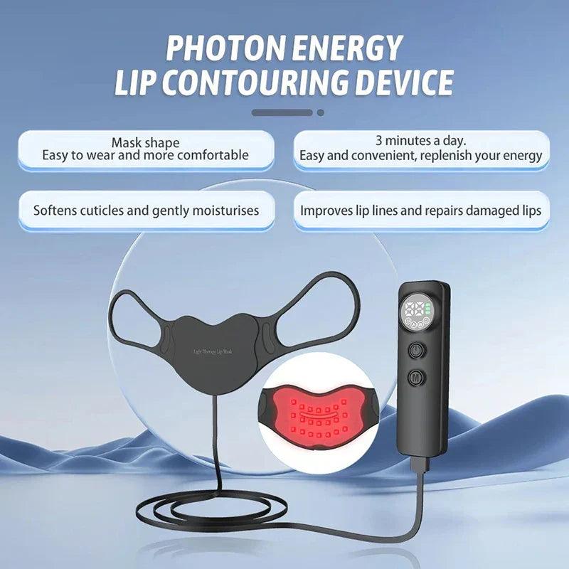Photon Infrared Red Light Therapy Lip Mask, 4 Modes, LED Skincare Device to Reduce Lip Lines and Brighten Lips