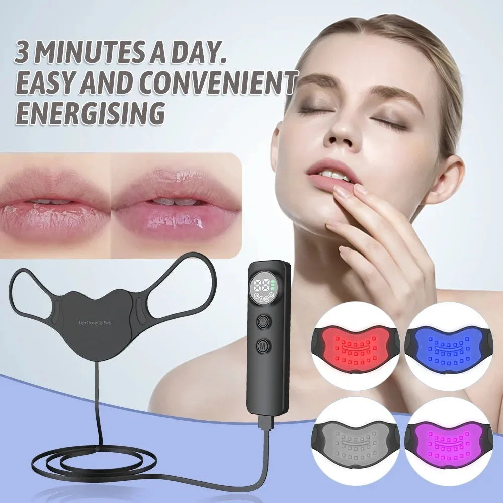 Photon Infrared Red Light Therapy Lip Mask, 4 Modes, LED Skincare Device to Reduce Lip Lines and Brighten Lips