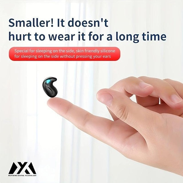 Digital Display TWS Bluetooth Earphones Invisible Mini Sleep Wireless Bluetooth Earphones For Side Sleeping Dedicated Noise Cancelling Earphones