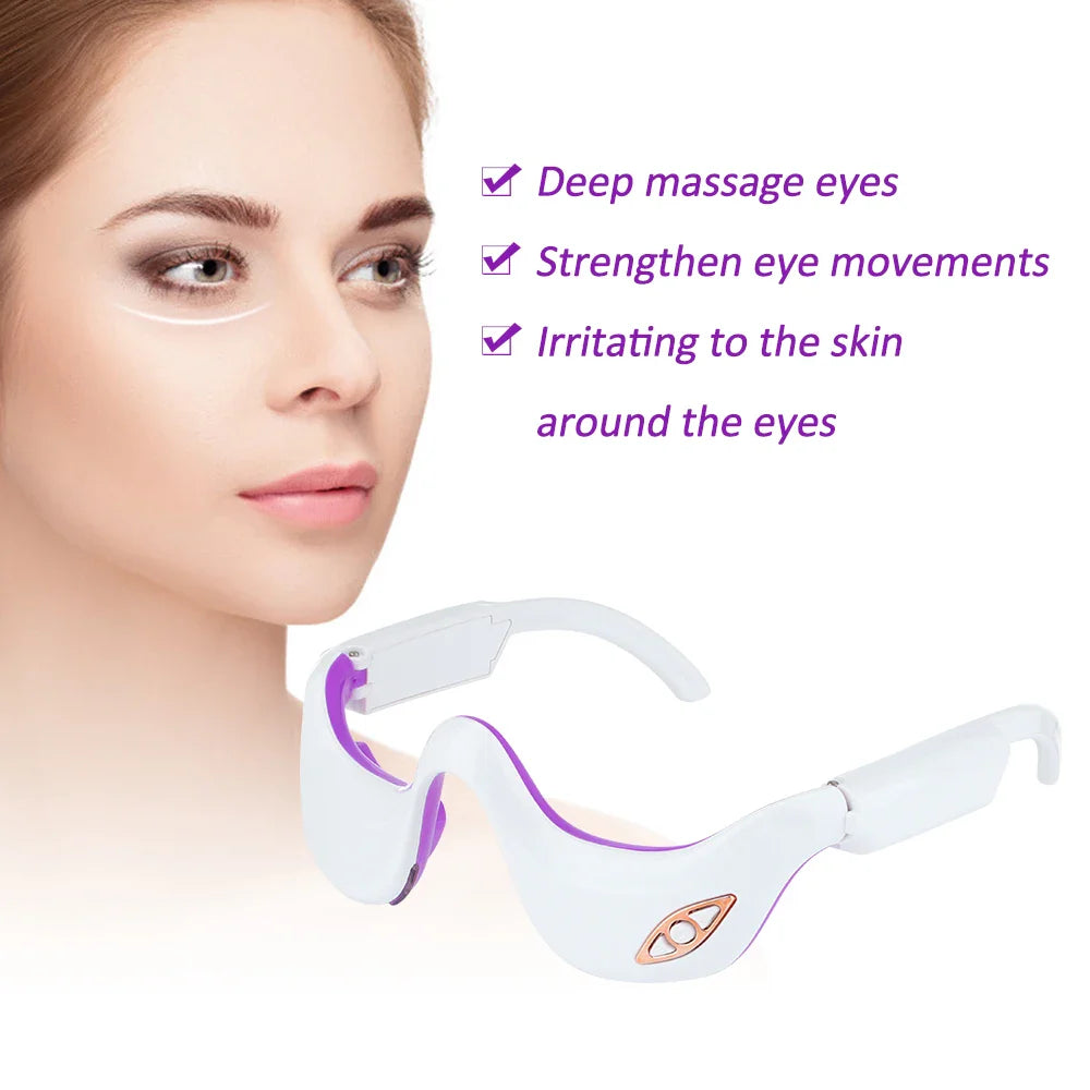 Rechargeable Electric Eye Massager for Wrinkle & Aging Care, Fatigue Relief Tool