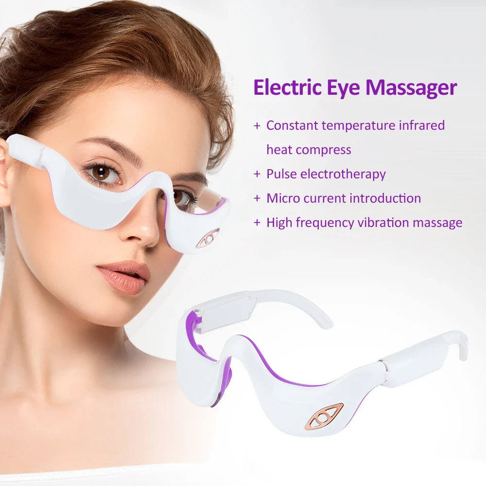 Rechargeable Electric Eye Massager for Wrinkle & Aging Care, Fatigue Relief Tool