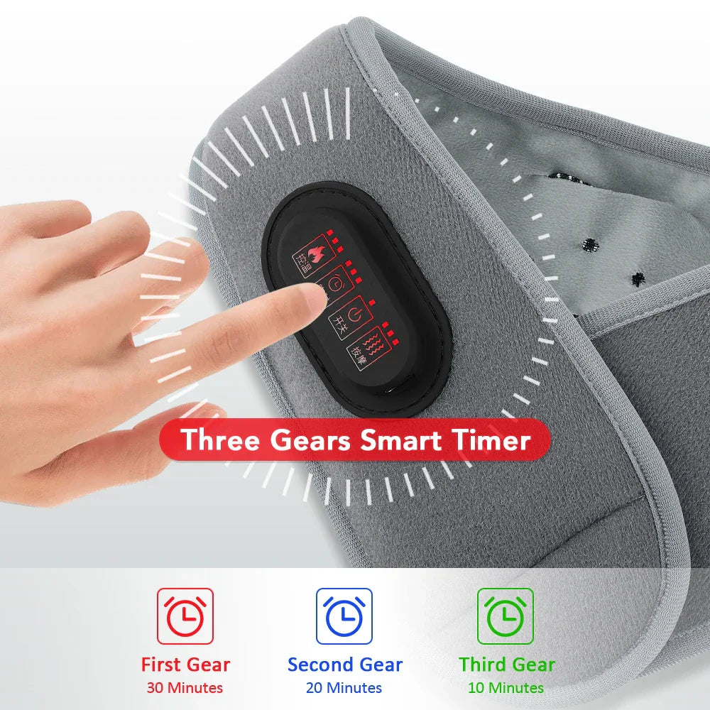 Rechargeable Electric Heating Wrist Guard with 5-Level Hot Compress, Massage Brace for Ankle, Hand, and Foot