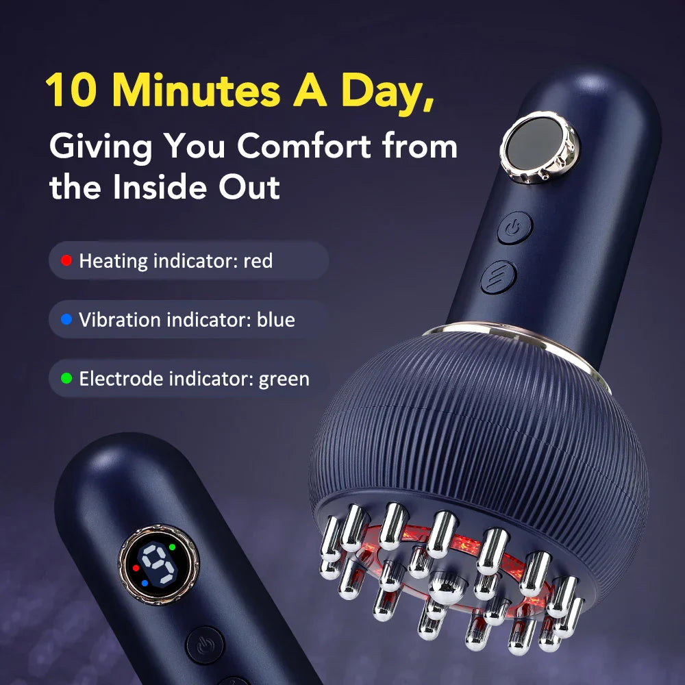 Rechargeable Guasha Massager with Heat, Body Shaping, Lymphatic Detox, Fat Burning