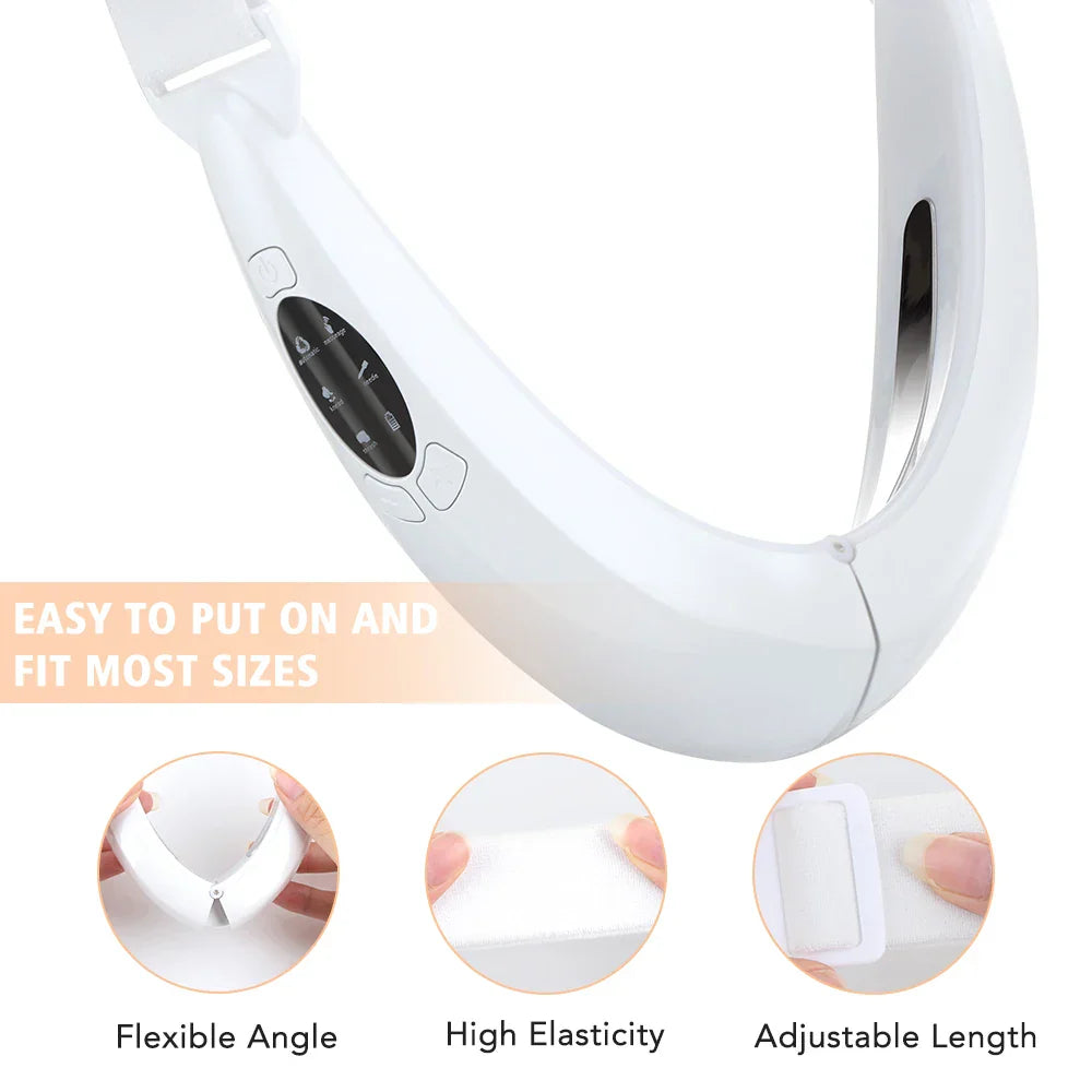 Rechargeable V Face Massager, Portable Facial Device with LED Display, 5 Modes
