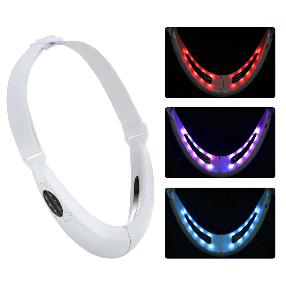 Rechargeable V Face Massager, Portable Facial Device with LED Display, 5 Modes