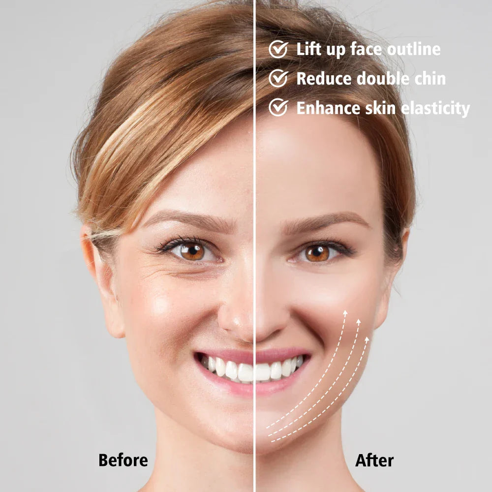 Rechargeable V Face Massager, Portable Facial Device with LED Display, 5 Modes