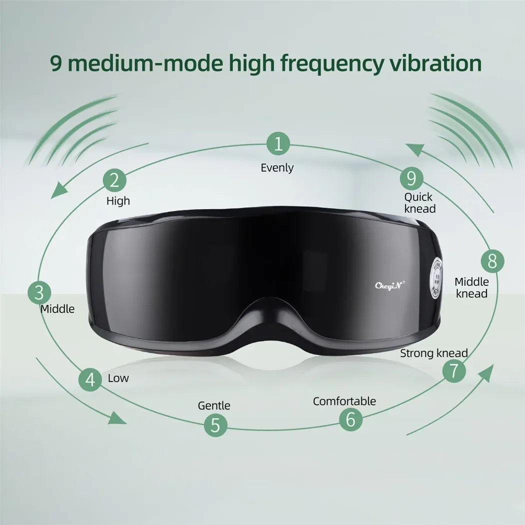 Smart Eye Massager with Magnetic Therapy, 9 Modes, Vibrator, Relieves Fatigue, Eyeball Massage Instrument