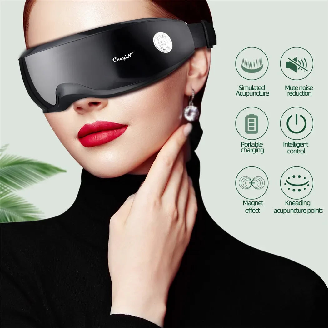 Smart Eye Massager with Magnetic Therapy, 9 Modes, Vibrator, Relieves Fatigue, Eyeball Massage Instrument