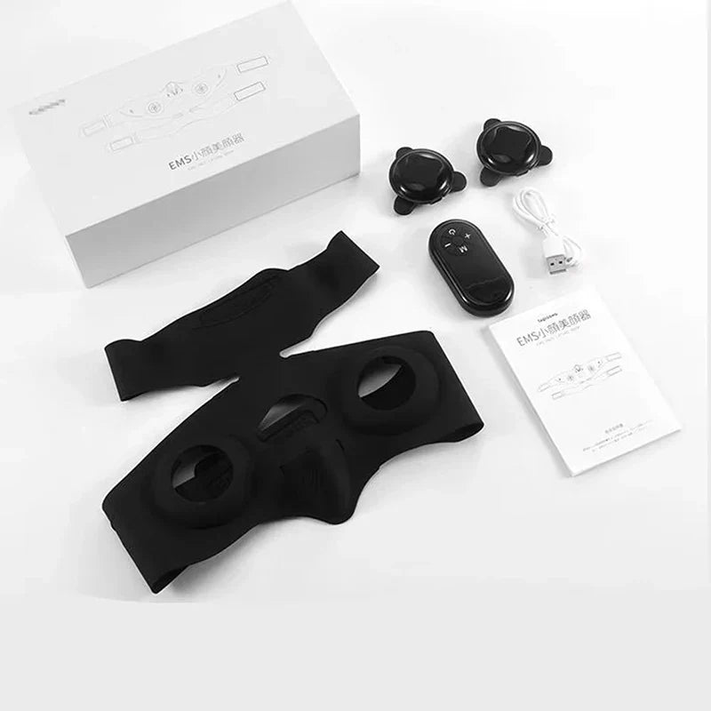 Smart V Face Slimming Device, EMS Facial Lift Mask with Remote Control, Electric Massage Care