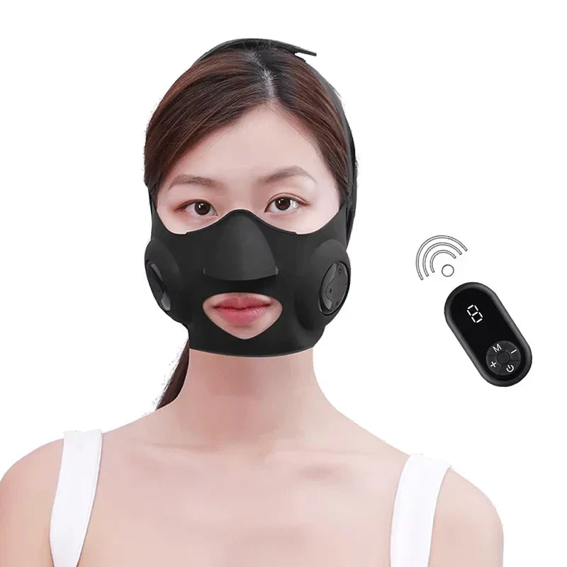 Smart V Face Slimming Device, EMS Facial Lift Mask with Remote Control, Electric Massage Care