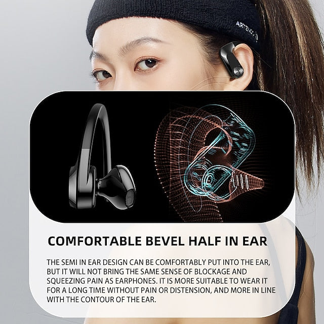 2 in 1 Sports TWS Bluetooth Earphone with MP3 Player HiFi Stereo Music Wireless Headphone Ear Hook Earbuds with Microphone