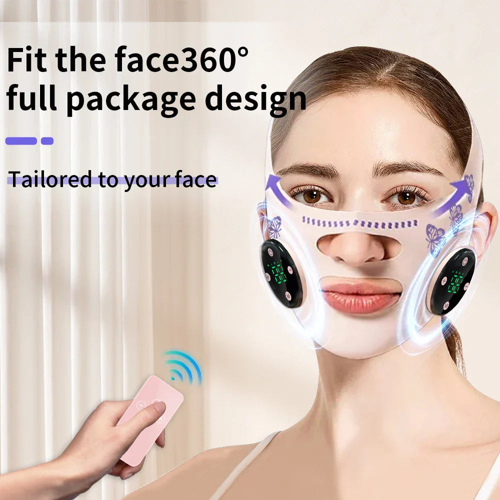USB Rechargeable EMS Facial Slimming Strap, Face Lift, Cheek Lifter, Reduce Double Chin, Head Massage