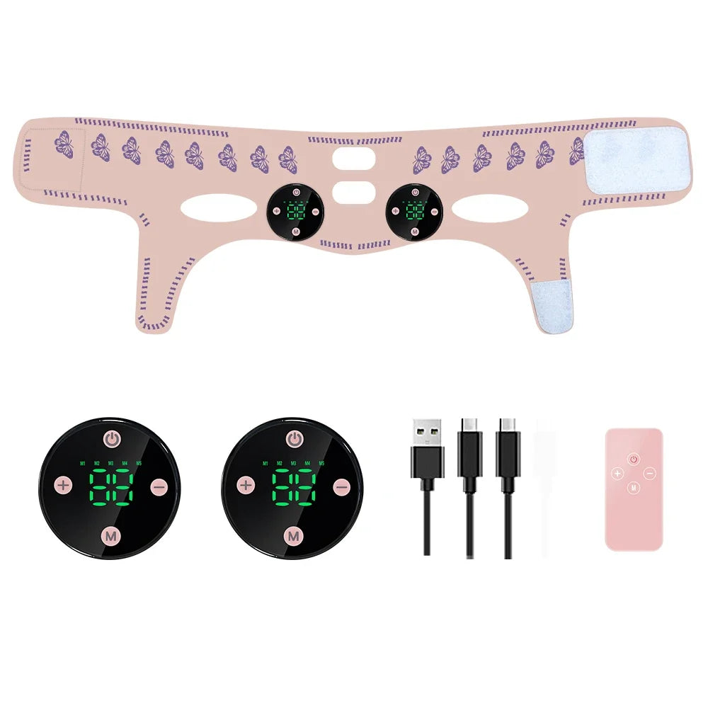 USB Rechargeable EMS Facial Slimming Strap, Face Lift, Cheek Lifter, Reduce Double Chin, Head Massage