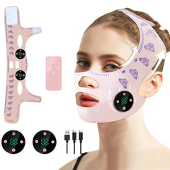 USB Rechargeable EMS Facial Slimming Strap, Face Lift, Cheek Lifter, Reduce Double Chin, Head Massage