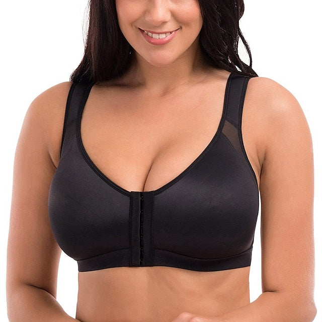 Front Closure Full Coverage Back Support Posture Corrector Bras for Women