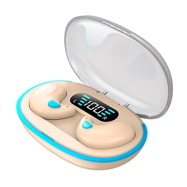 Digital Display TWS Bluetooth Earphones Invisible Mini Sleep Wireless Bluetooth Earphones For Side Sleeping Dedicated Noise Cancelling Earphones