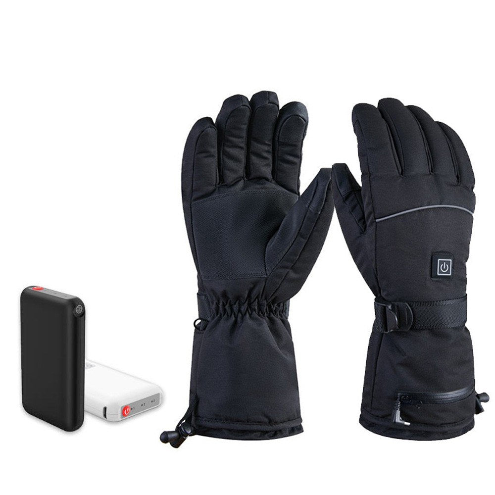 Electric Heated Gloves Waterproof Winter Gloves with 3 Heating Levels for Driving Skiing Hiking Fishing Hunting