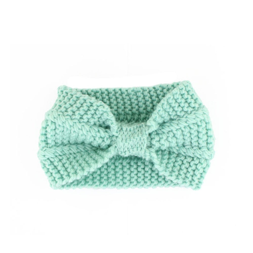 Fashion Winter Warm Women Crochet HeadbandSolid Color Bow Knot Knitted Ear Warmer Headwrap Hair Band