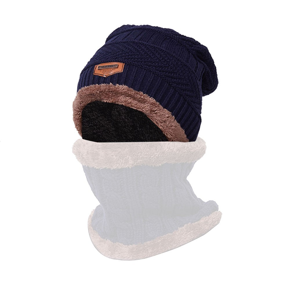 Warm Knit Beanie Winter Plush HatWomen Men Sports Head Warmer Hiking Camping Cycling Skull Cap Outdoor Sports Equipment