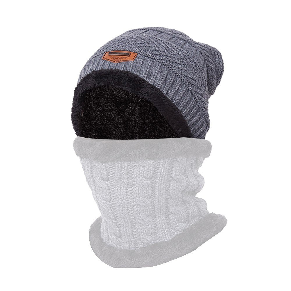 Warm Knit Beanie Winter Plush HatWomen Men Sports Head Warmer Hiking Camping Cycling Skull Cap Outdoor Sports Equipment