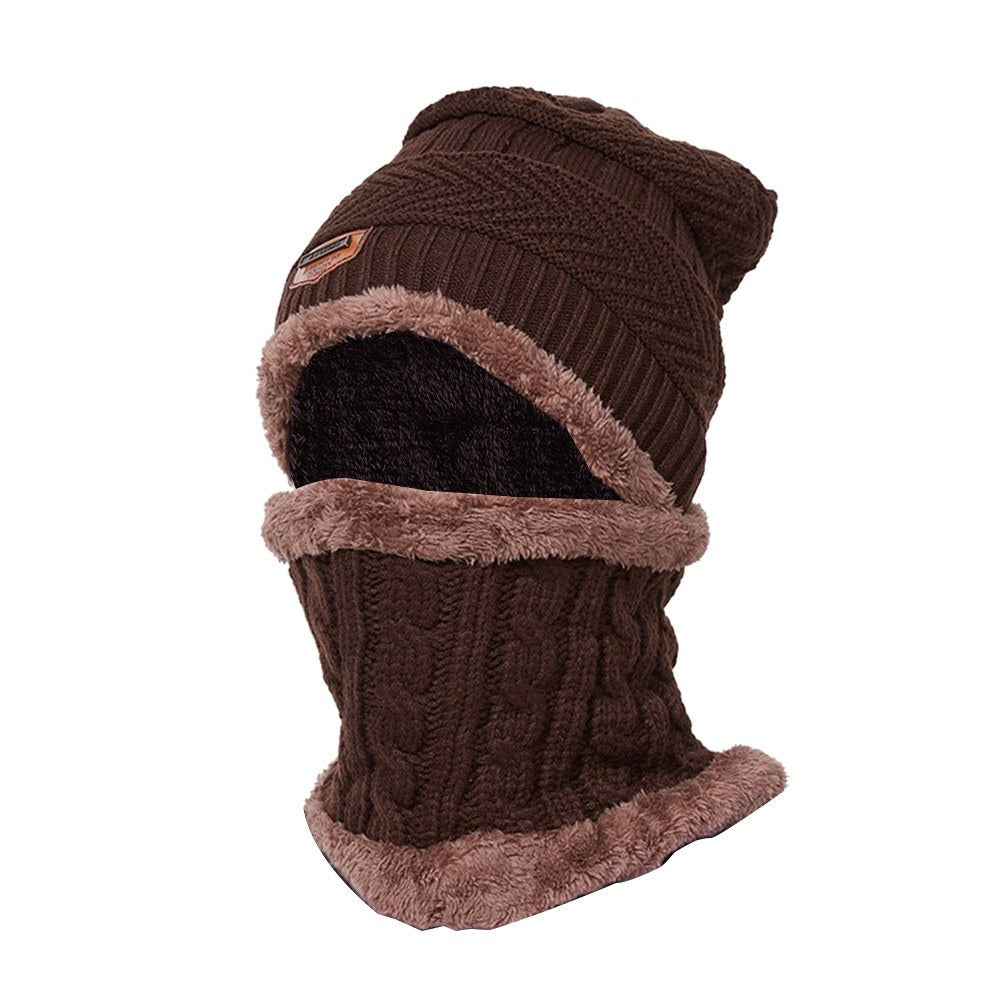 Warm Knit Beanie Winter Plush HatWomen Men Sports Head Warmer Hiking Camping Cycling Skull Cap Outdoor Sports Equipment