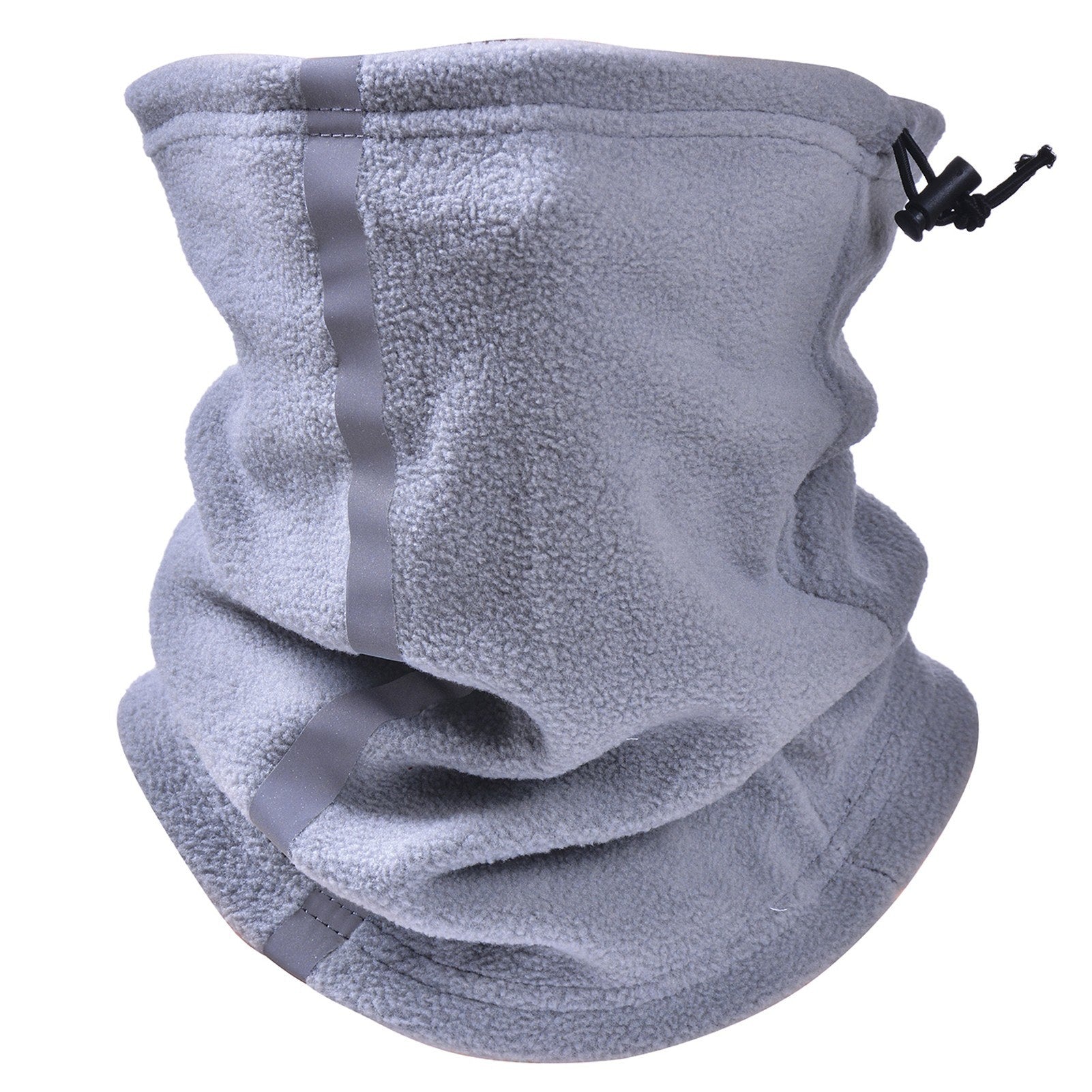 Adjustable Fleece Neck Gaiter Warmer Reflective Safety Face Cover Balaclava Winter Warm Outdoor Sport Scarf for Men and Women Skiing Cycling Running