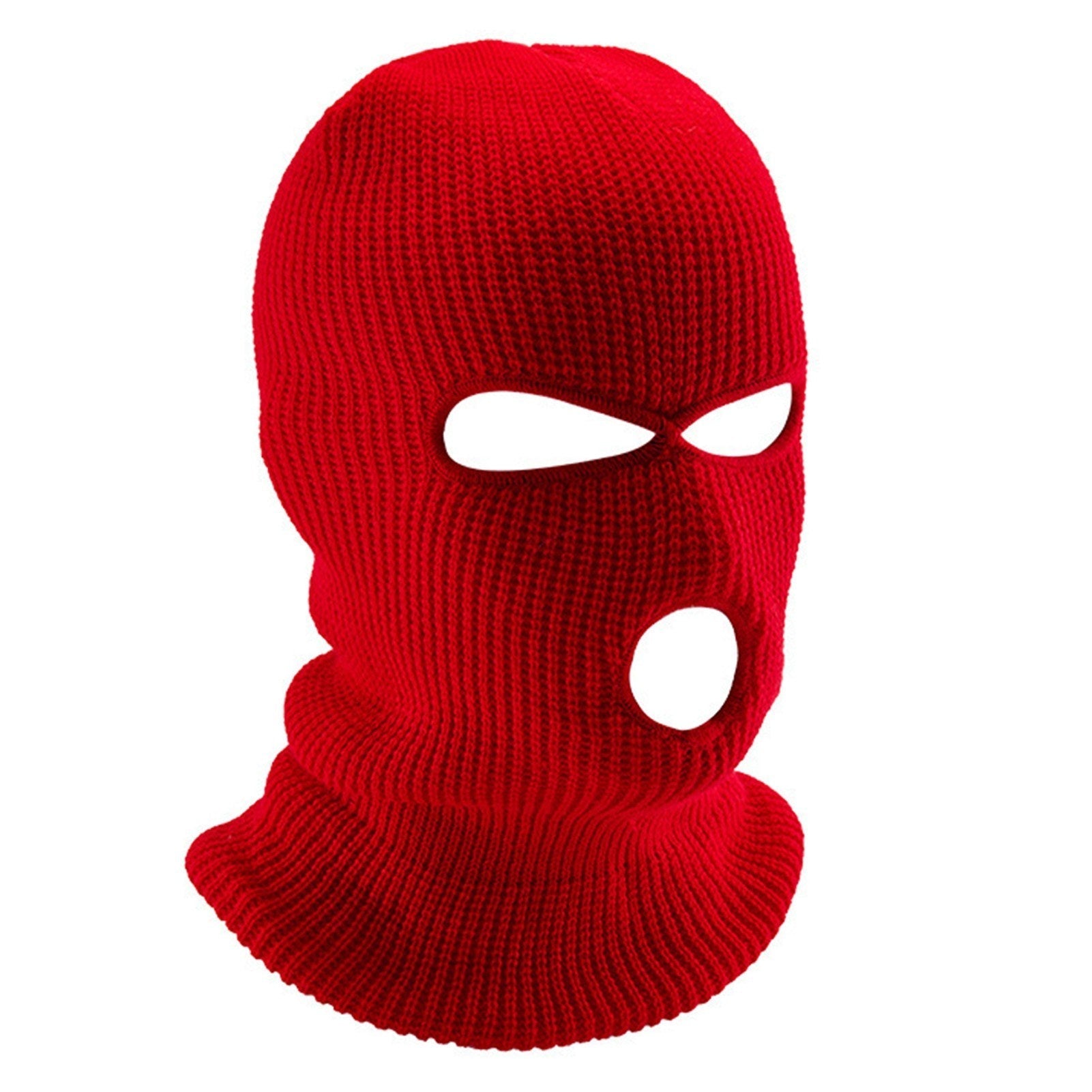 Thermal Face Mask Wind-proof 3 Hole Winter Knitted Cycling Mask Neck Warmer Motorcycle Under Helmet Lining Mask Caps Ultimate Thermal Retention Hat Full Face Cover Ski Mask