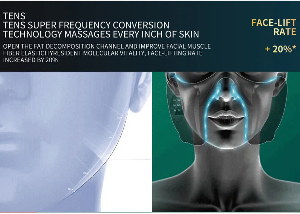 V-Shaped Facial Massager, Lift & Tighten Muscles, Mandibular Weight Loss, Face Care Phototherapy
