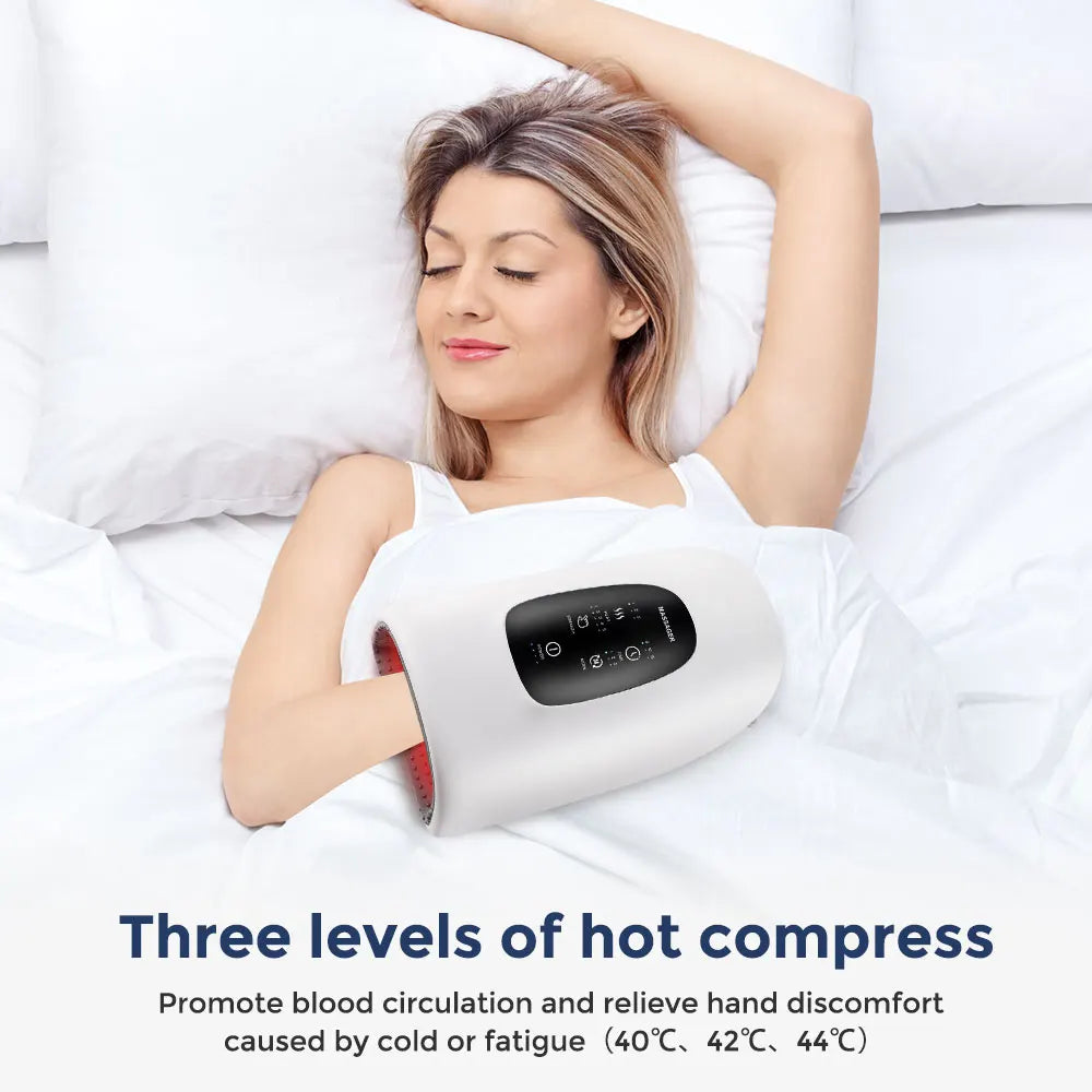 Wireless Electric Hand Massager with Air Compression, Hot Compress for Arthritis and Muscle Relaxation