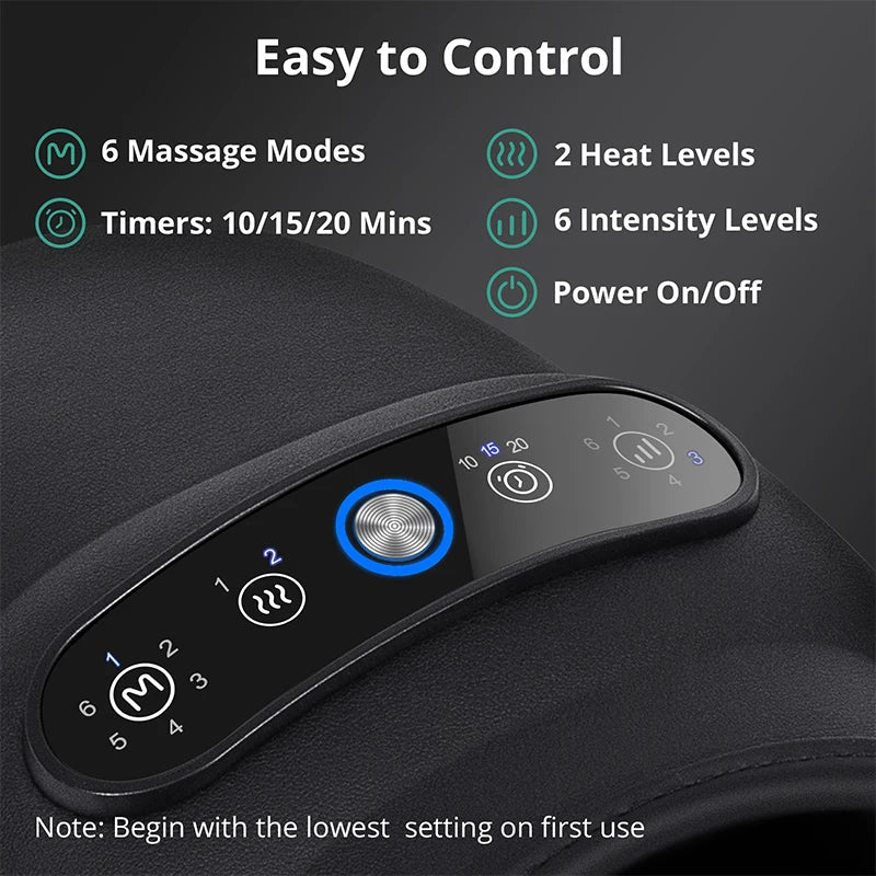 Wireless Electric Hand Massager with Air Compression, Hot Compress for Arthritis and Muscle Relaxation