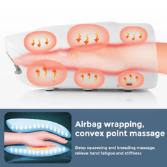 Wireless Electric Hand Massager with Air Compression, Hot Compress for Arthritis and Muscle Relaxation