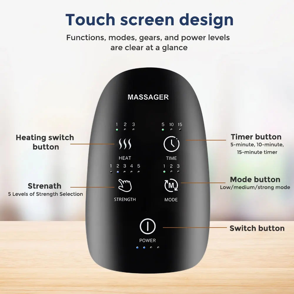 Wireless Electric Hand Massager with Air Compression, Hot Compress for Arthritis and Muscle Relaxation