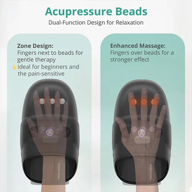 Wireless Electric Hand Massager with Air Compression, Hot Compress for Arthritis and Muscle Relaxation