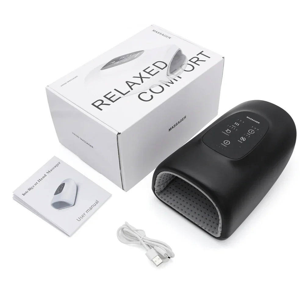 Wireless Electric Hand Massager with Air Compression, Hot Compress for Arthritis and Muscle Relaxation