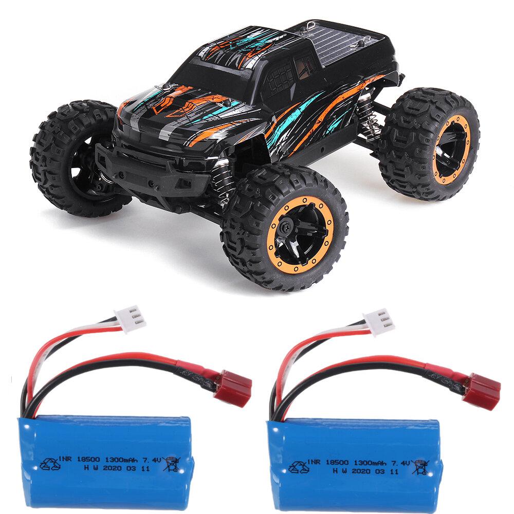With Two Battery 1/16 2.4G 4WD 45km/h Brushless RC Car LED Light Off-Road Truck RTR Model