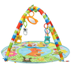 Multi-functional 84cm*76.5cm*50cm Baby Piano Fitness Stand with Round Mat for Infants Education Game