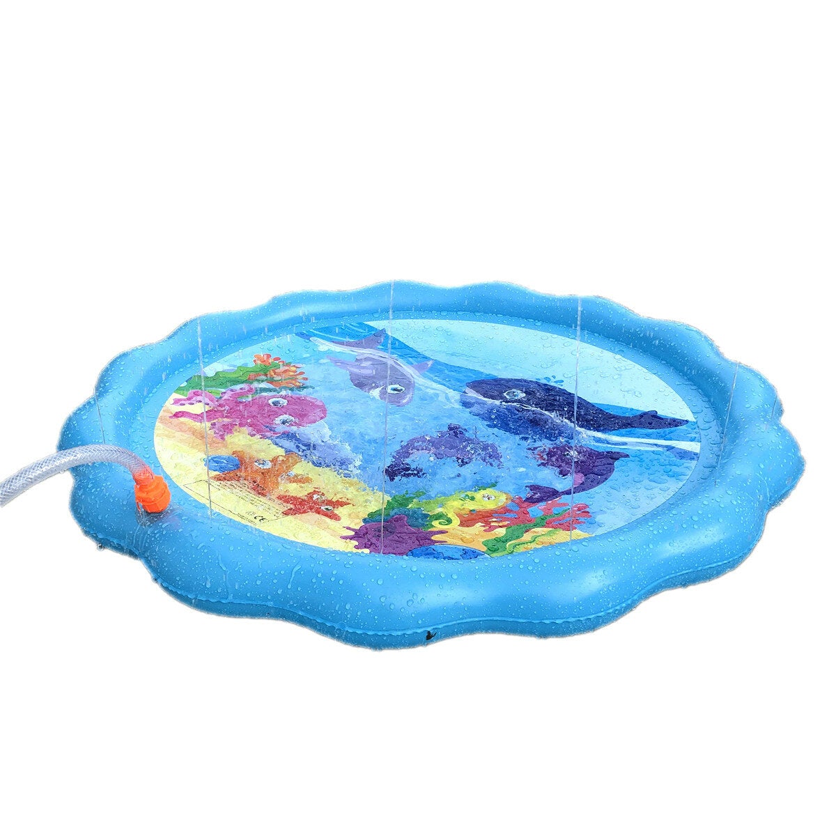 Water Spray Pad Baby Outdoor Summer Lawn Beach Sea Animals Inflatable Water Spray Kids Sprinkler Play Pad Mat Water Games Mat