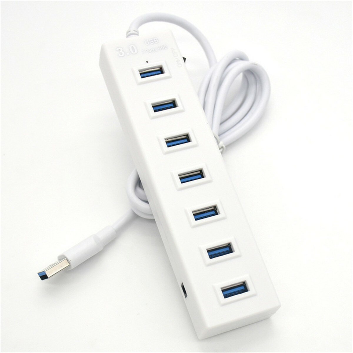 7-Port USB 3.0 Hub Adapter Docking Station 5Gbps Data Transfer For Laptop PC