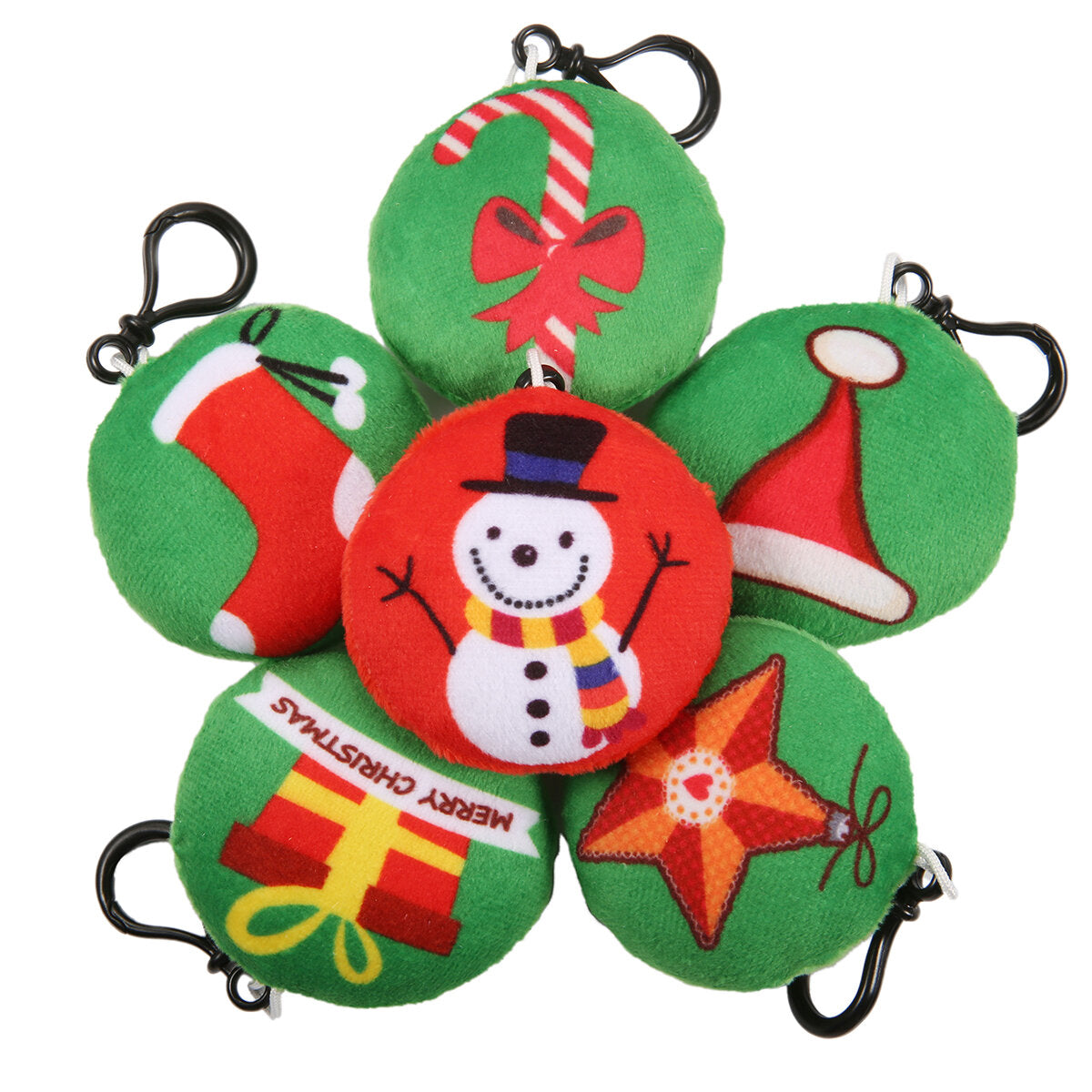 25 Pcs Christmas Mini Plush Key-chains Christmas Decoration Kids Party Supplies Favors