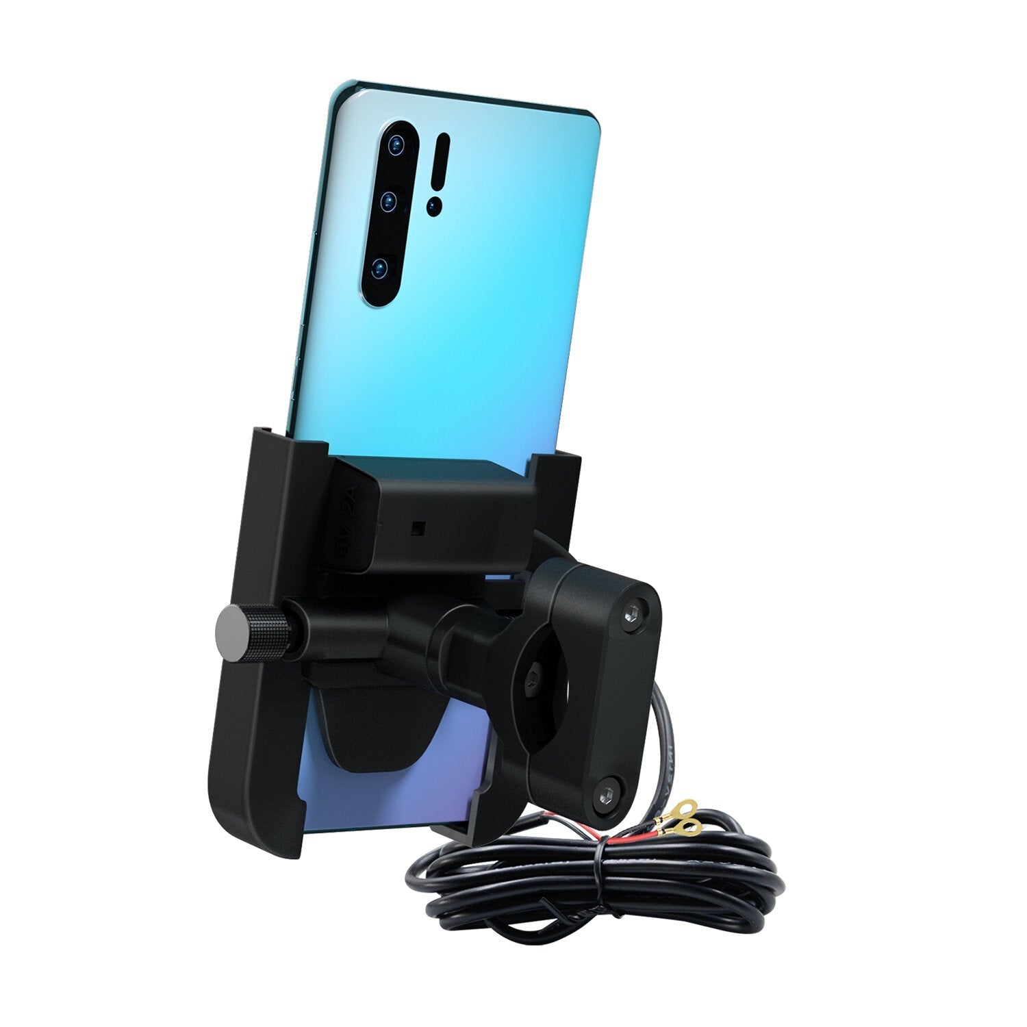 12V 4-6.5inch USB Rechargeable Waterproof Handlebar Mirror Phone GPS Holder For Electric Car Motorcycle Bike Scooter