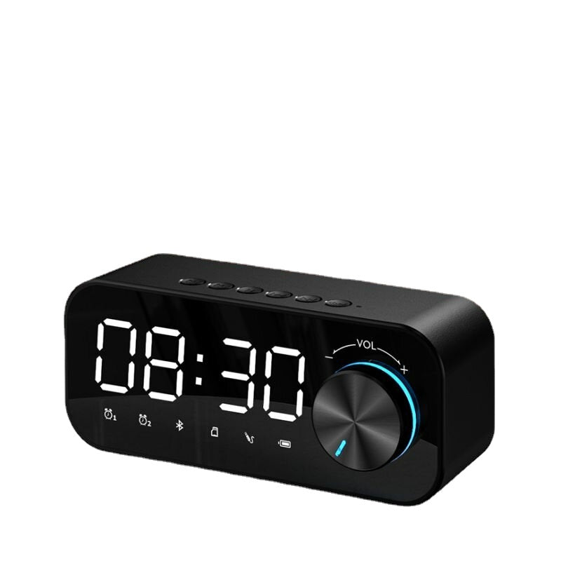 Bluetooth 5.0 Speaker Alarm Clock Night Light Multiple Play Modes LED Display 360 Surround Stereo Sound 1800mAh Battery Life