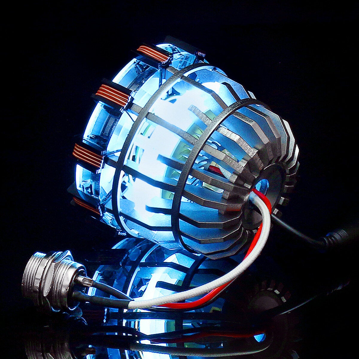 1:1 Aluminum Alloy Arc Reactor DIY Model MK2 Led Light Mark Chest Tony Heart Lamp Science Toy