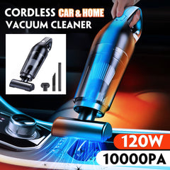 Cordless Handheld Vacuum Cleaner 10000pa Suction Wet Dry 120W 2000mAh Battery 0.5L Capacity Low Noise for Home Car