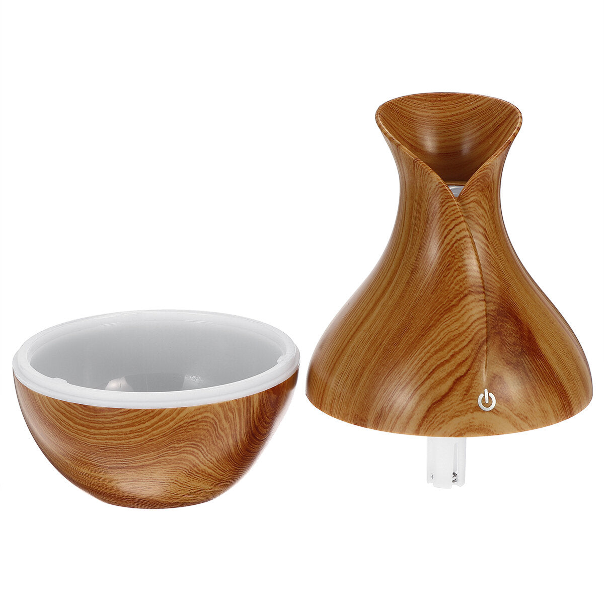 130ML Wood Grain Aroma Air Humidifier with LED Lights Essential Oil Diffuser Aromatherapy Electric Mist Maker for Home