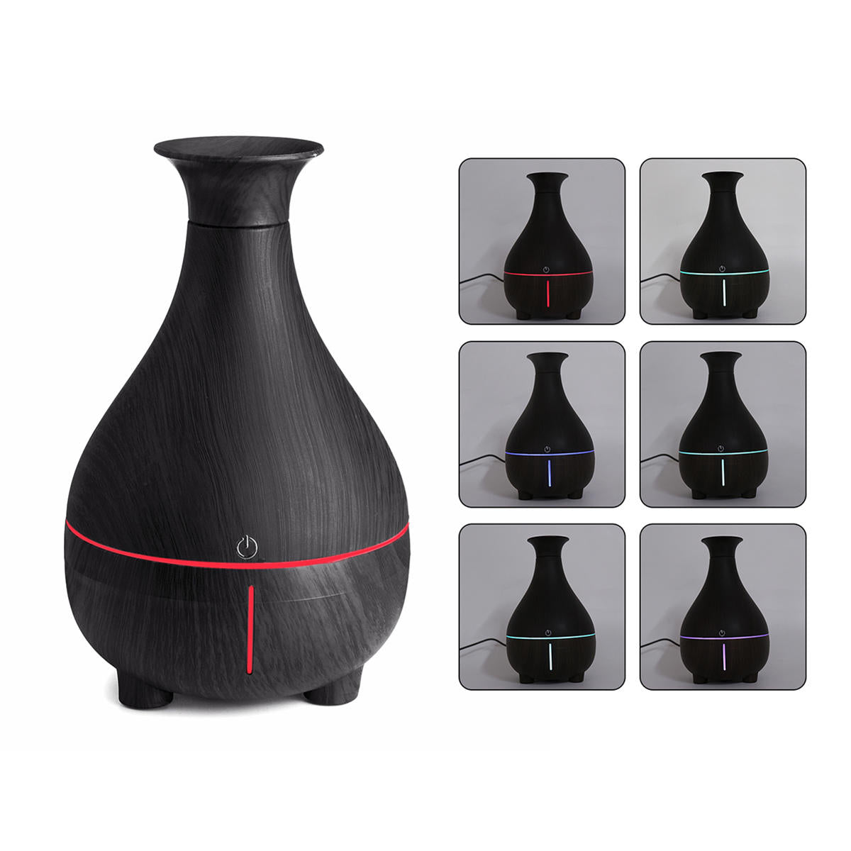 Touch LED Air Humidifier Aroma Essential Oil Diffuser 200ml Ultrasonic Cool Mist Humidifier with Color LED Lights