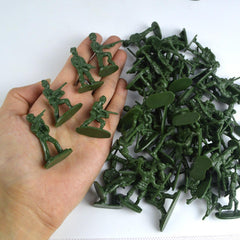 100PCS 5cm Soldier Army Troop Figure Battle War DIY Scene Model