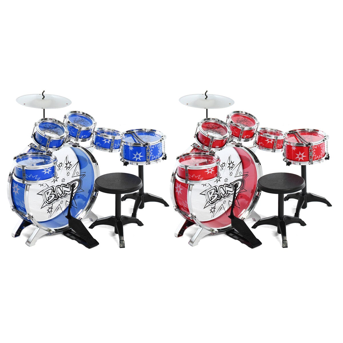 16x Kids Junior Drum Kit Music Set Children Mini Big Band Jazz Musical Play Toy